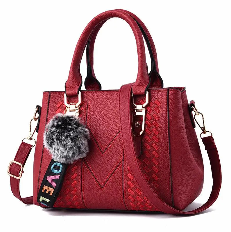 Sac bandoulière en cuir brodé pour femme – vue 8