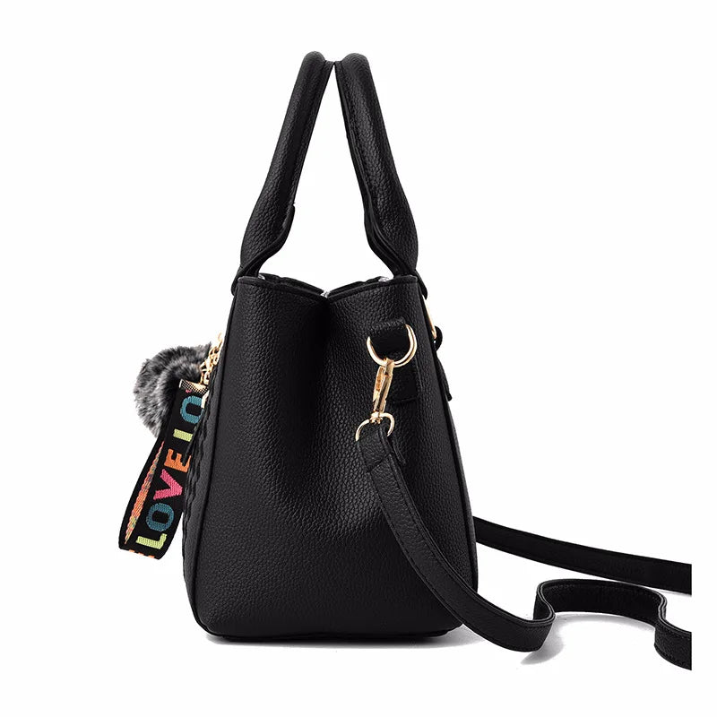 Sac bandoulière en cuir brodé pour femme – vue 2