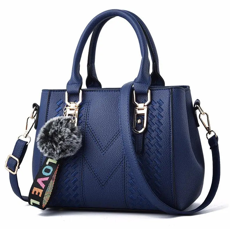 Sac bandoulière en cuir brodé pour femme – vue 9