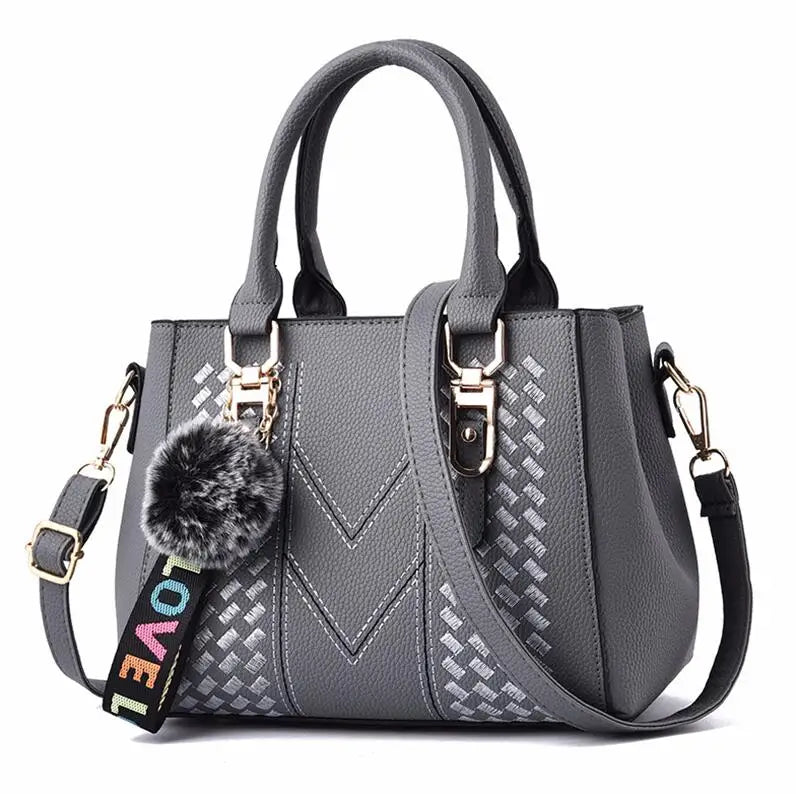 Sac bandoulière en cuir brodé pour femme – vue 11