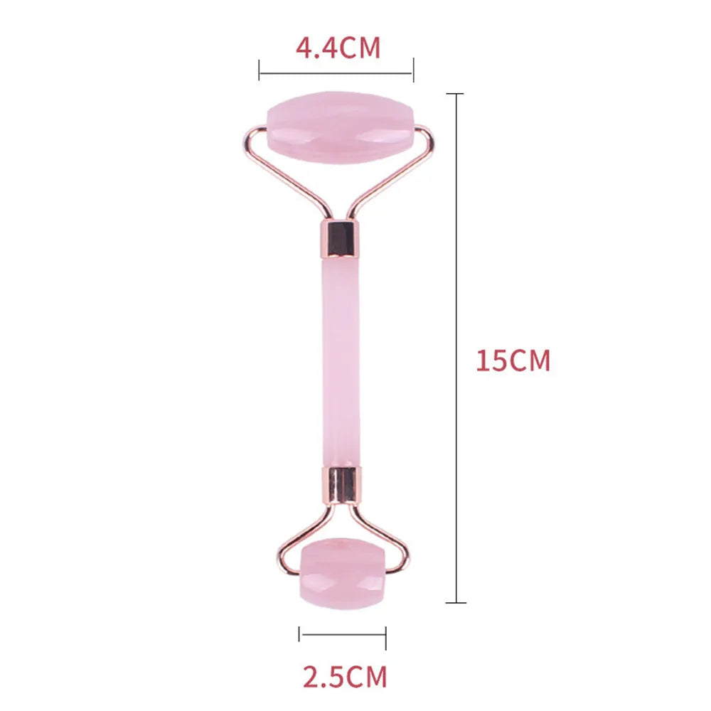 Rouleau de Jade Résine Rose & Gua Sha Quartz Rose