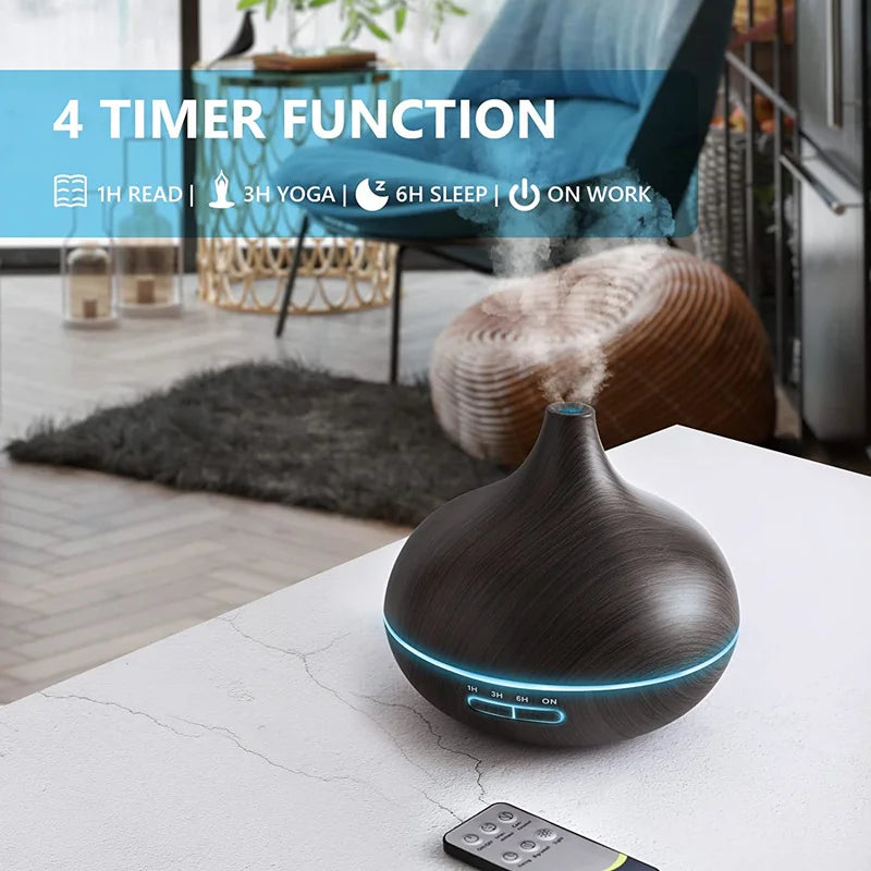 Diffuseur d'arômes USB effet bois 550 ml – vue 5