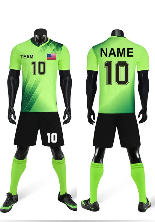 Ensemble Football Personnalisable | Maillot + Short | Tenue d'Entraînement | Homme Femme Enfant