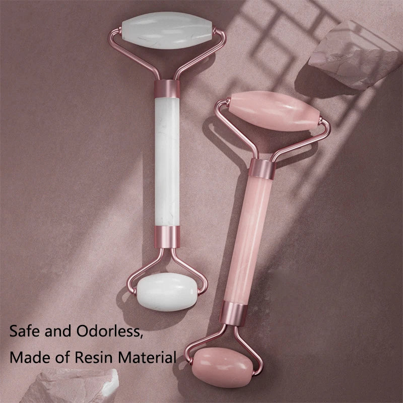 Masseur Visage & Cou Rouleau + Gua Sha Double Embout