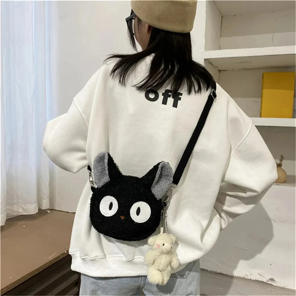 Mini sac bandoulière en peluche cartoon pour femme