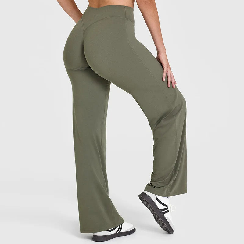NCLAGEN Yoga Pants SoftMotion Straight-Leg Bottoms Women's High Waist Sportss Leggings GYM Naked Feel Pilates Running Trousers
