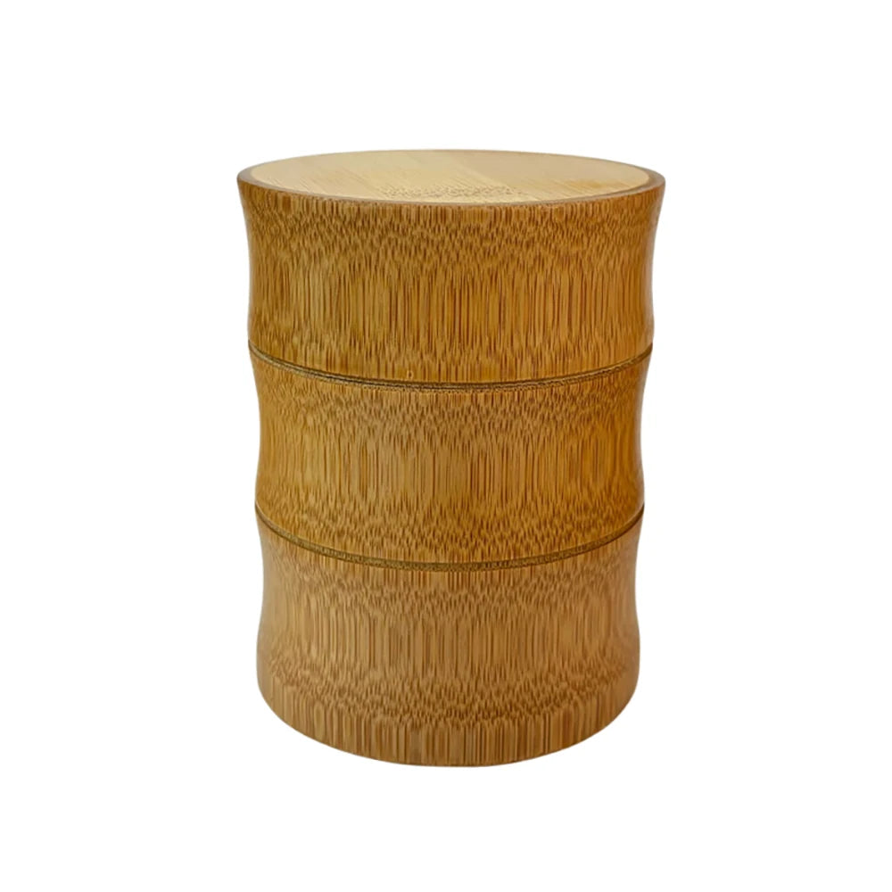 Boîte de Rangement en Bambou Naturel - Thé & Épices