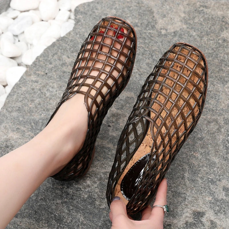 Sandales jelly ajourées pour femme – vue 2
