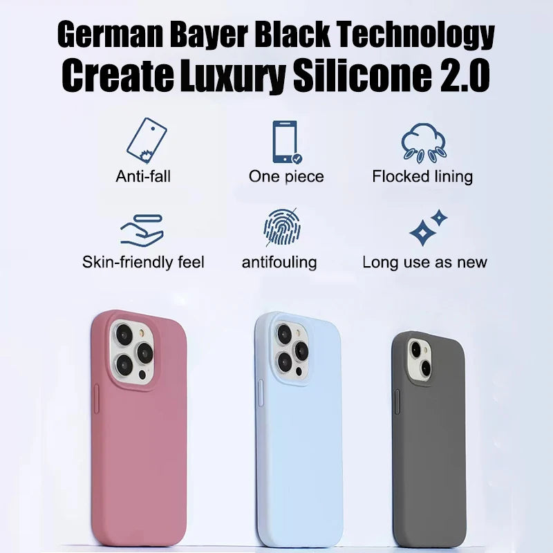 Coque en silicone liquide antichoc pour iPhone – vue 4