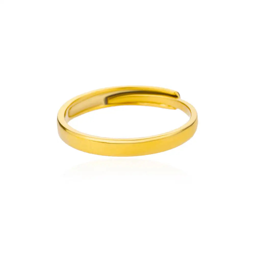 VELUROArt Bague Femme Acier Doré Classique