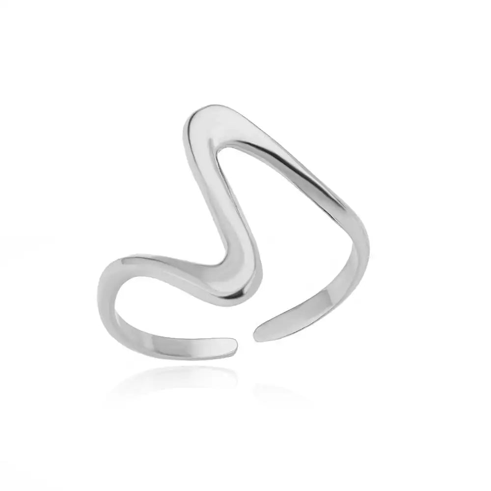 VELUROArt Bague Femme Acier Doré Classique