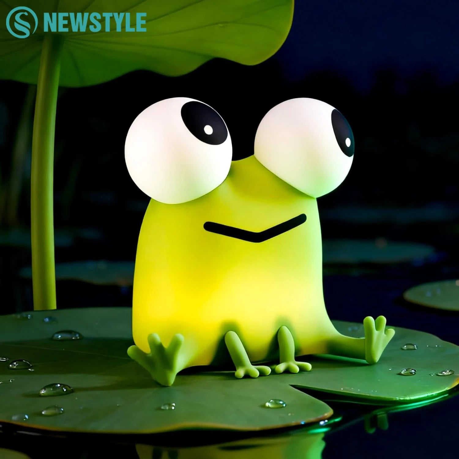 Frog Night Light for Kids 3 Brightness Dimmable Silicone Night Light For Nursery Room Rechargeable Touch Control Beside Lamp