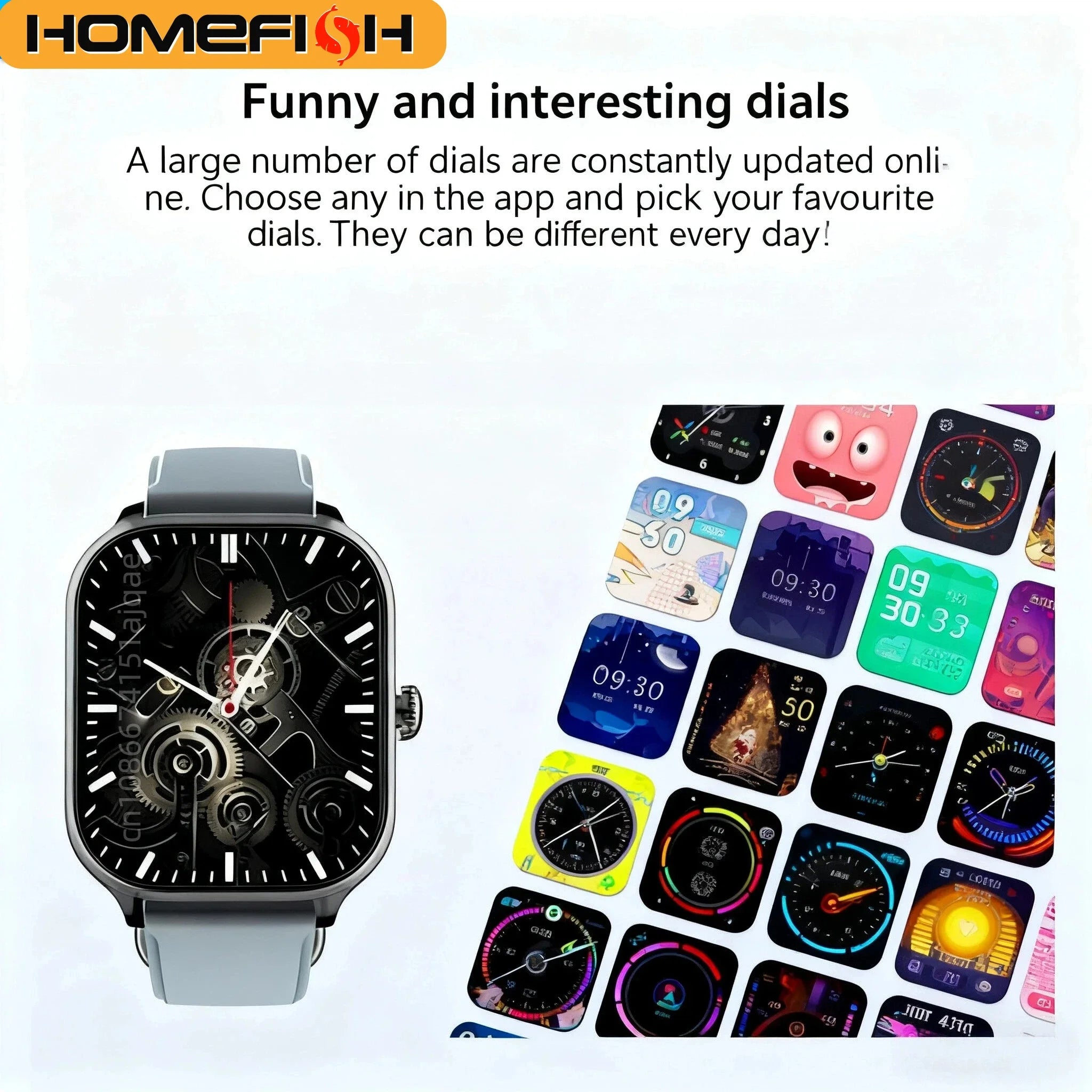 Montre connectée H9 avec appels et cardio – vue 3