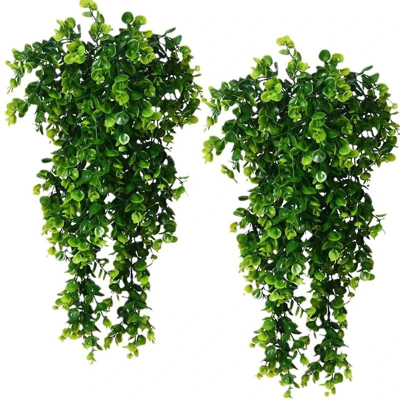 Plante artificielle retombante eucalyptus déco murale