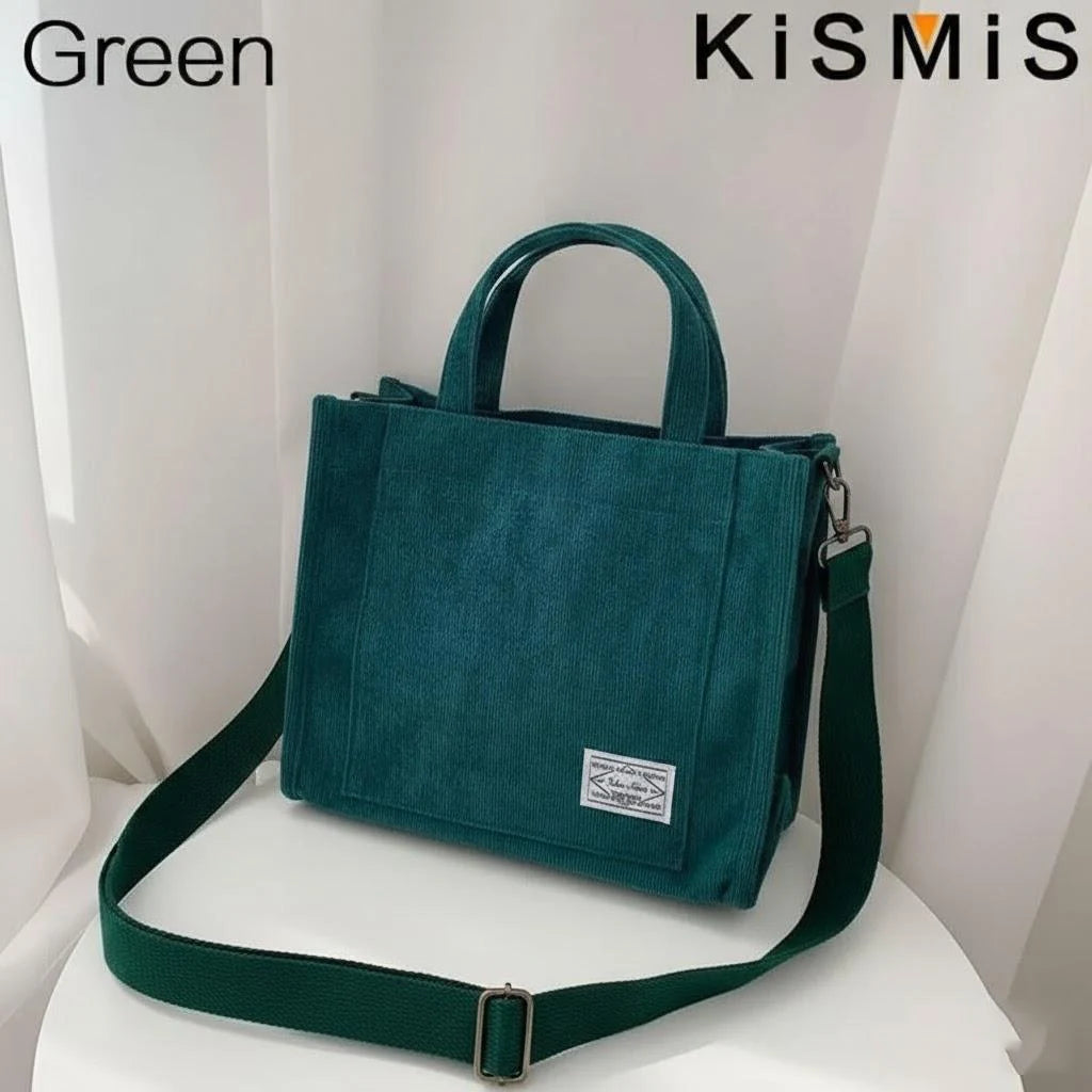 Sac bandoulière en velours côtelé pour femme – vue 8
