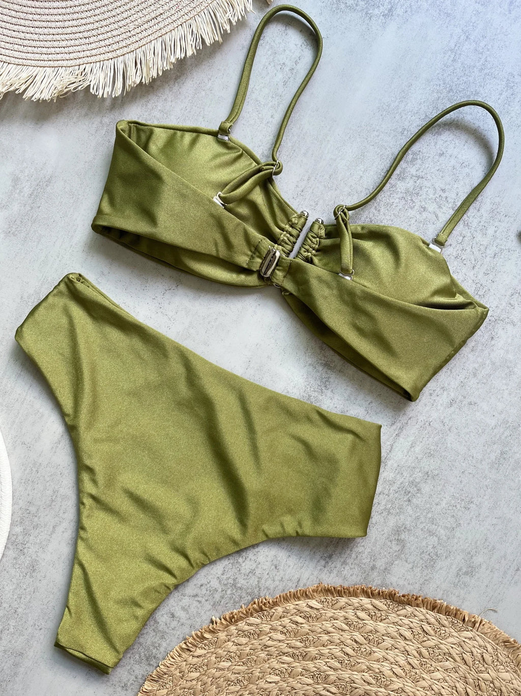Maillot de bain bikini bandeau push-up pour femme – vue 2