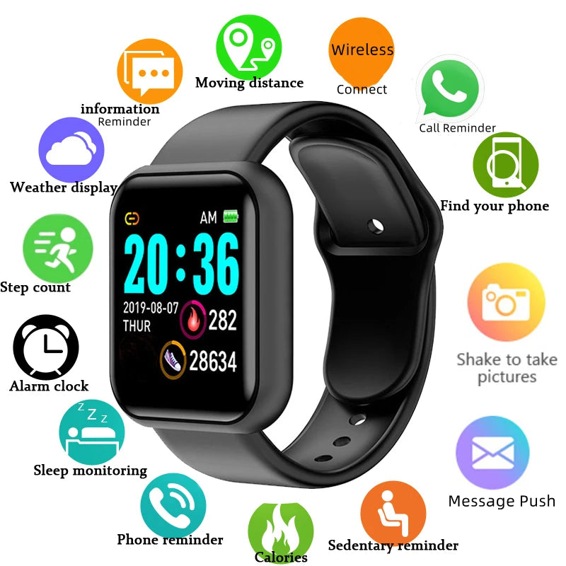 Montre connectée D13 Bluetooth suivi sport et sommeil