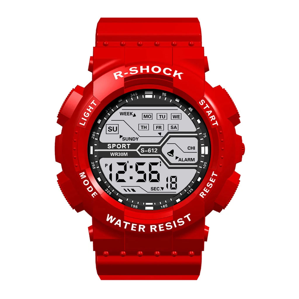Montre digitale de sport outdoor LED pour homme