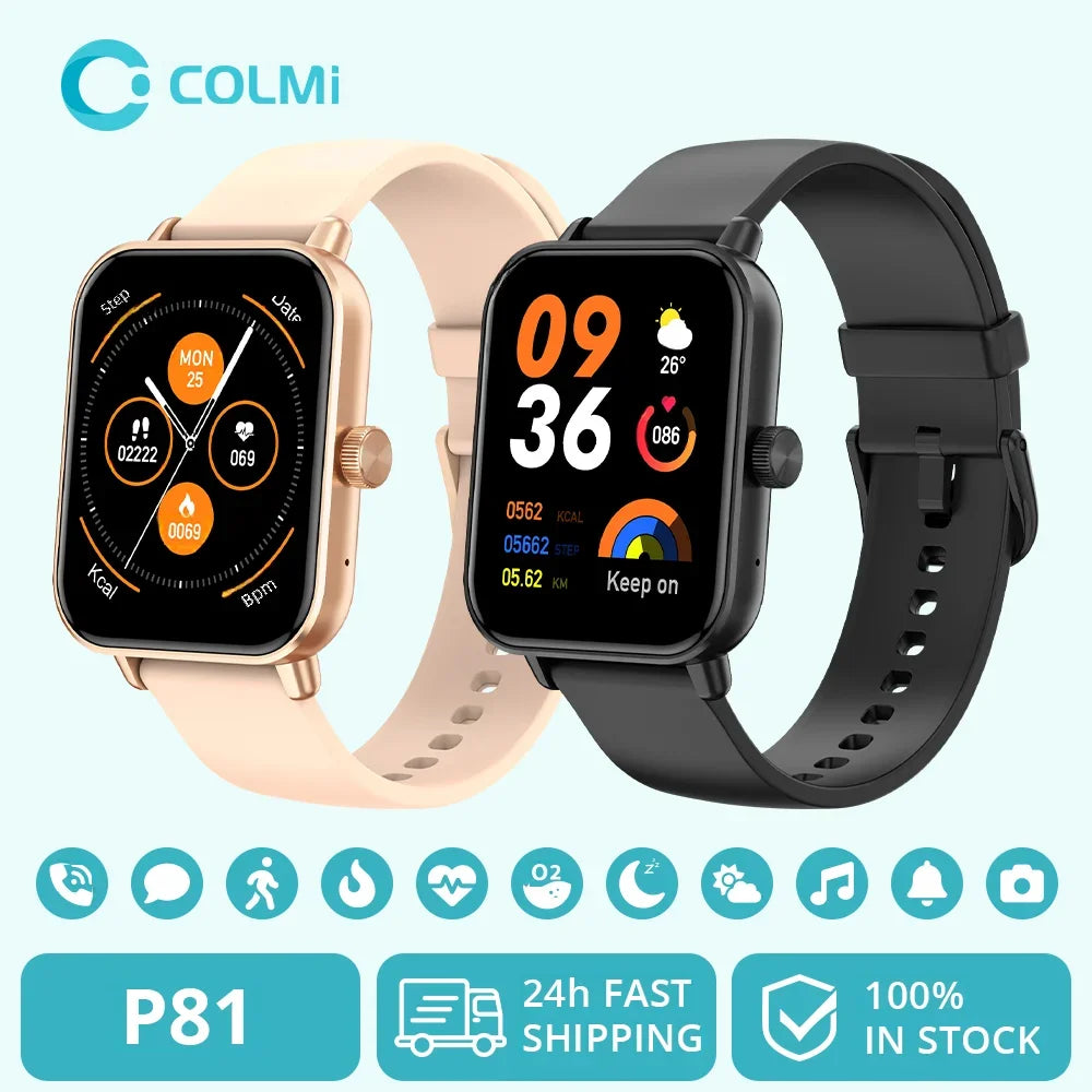Montre connectée COLMI P81 grand écran 1.9 pouces