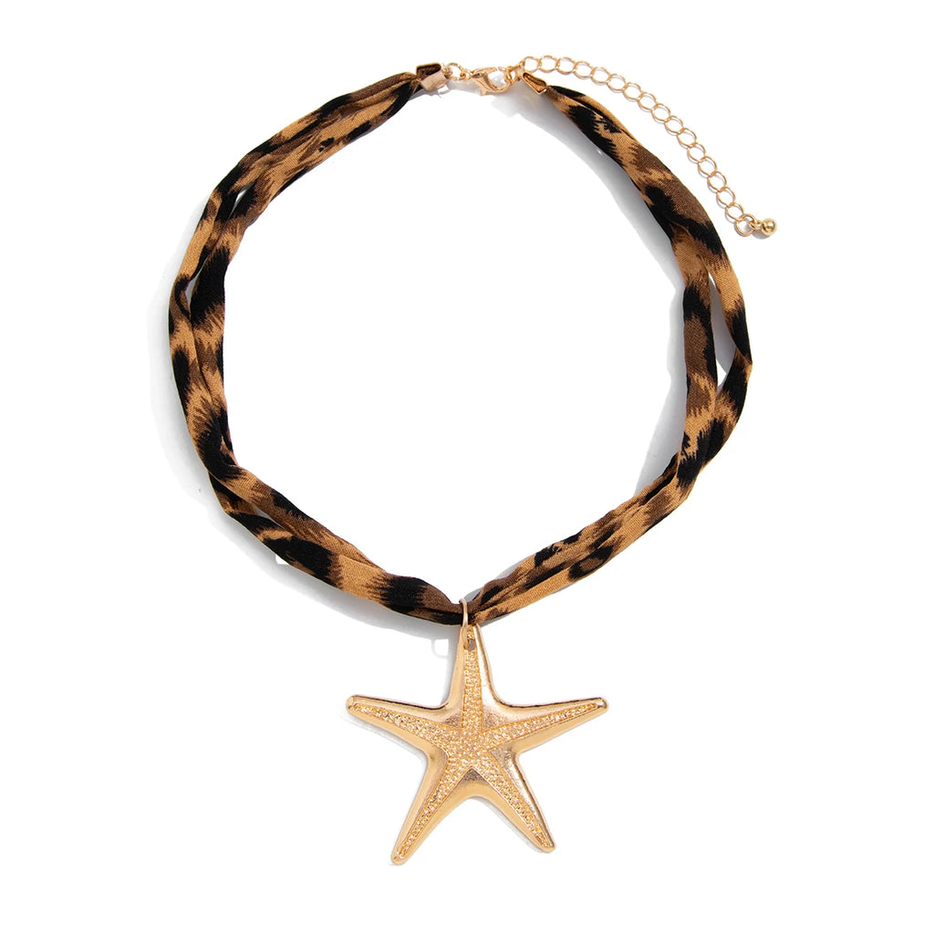 Ingemark 7 Styles Ethnic Multilayer Velvet Chain Necklace Women 2025 New Fashion Metal Conch Starfish Heart Pendant Neck Jewelry