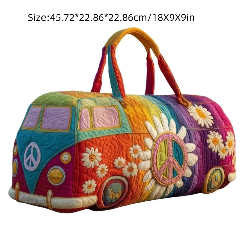 Quilted Duffle Bag 3D Quilting Craft Tote Bags Travel Duffel Bag Large Capacity Short-distance Handbag