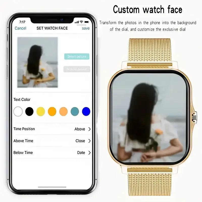 Montre connectée KESHUYOU écran HD 2.01 pouces – vue 6