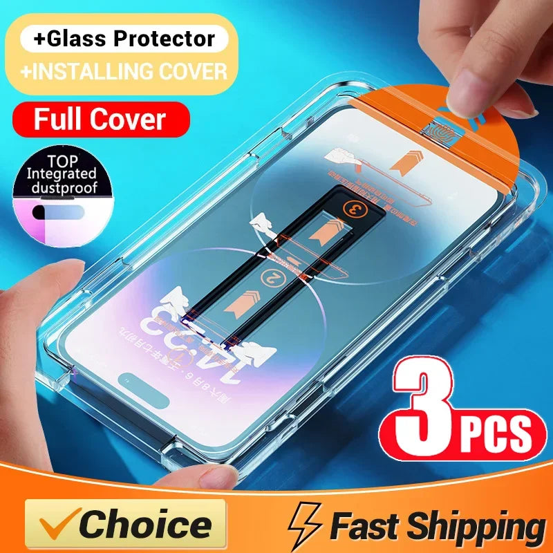 Verre trempé anti-traces pour iPhone pose facile