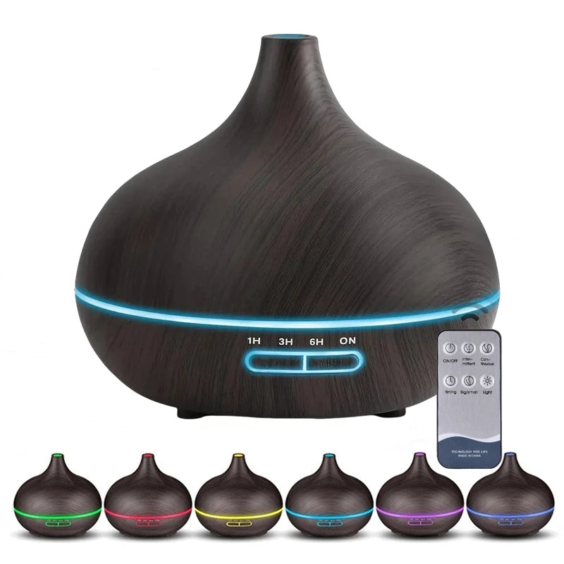 Diffuseur d'arômes USB effet bois 550 ml