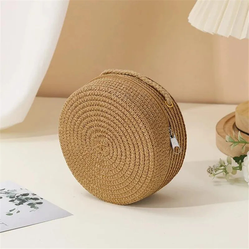 Sac en paille tressé bandoulière pour femme – vue 9