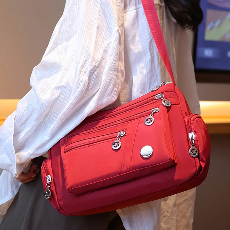 Sac bandoulière en nylon multi-poches de voyage – vue 5