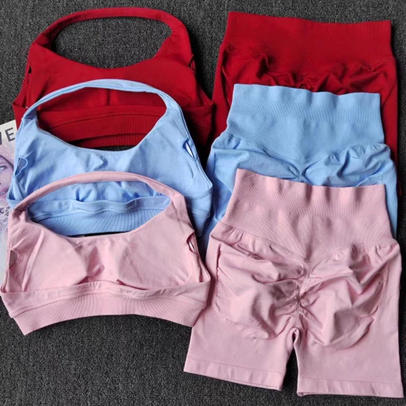 Ensemble de yoga 2 pièces sans couture pour femme – vue 3
