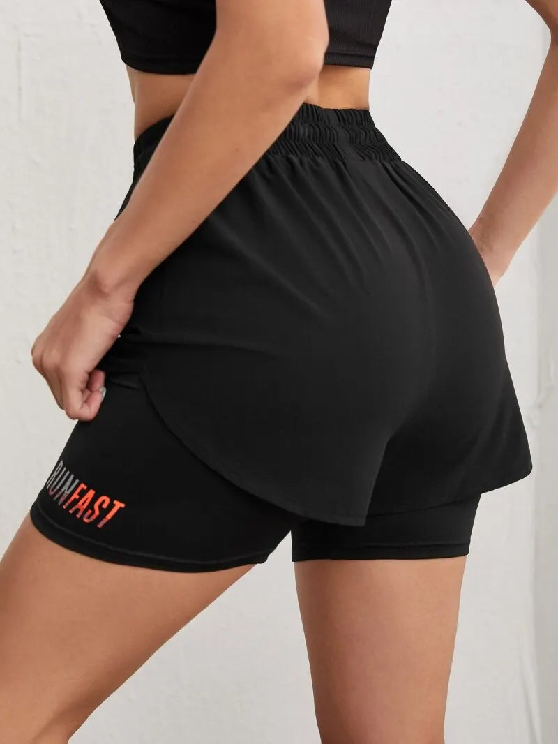 Short de yoga taille haute pour femme – vue 5