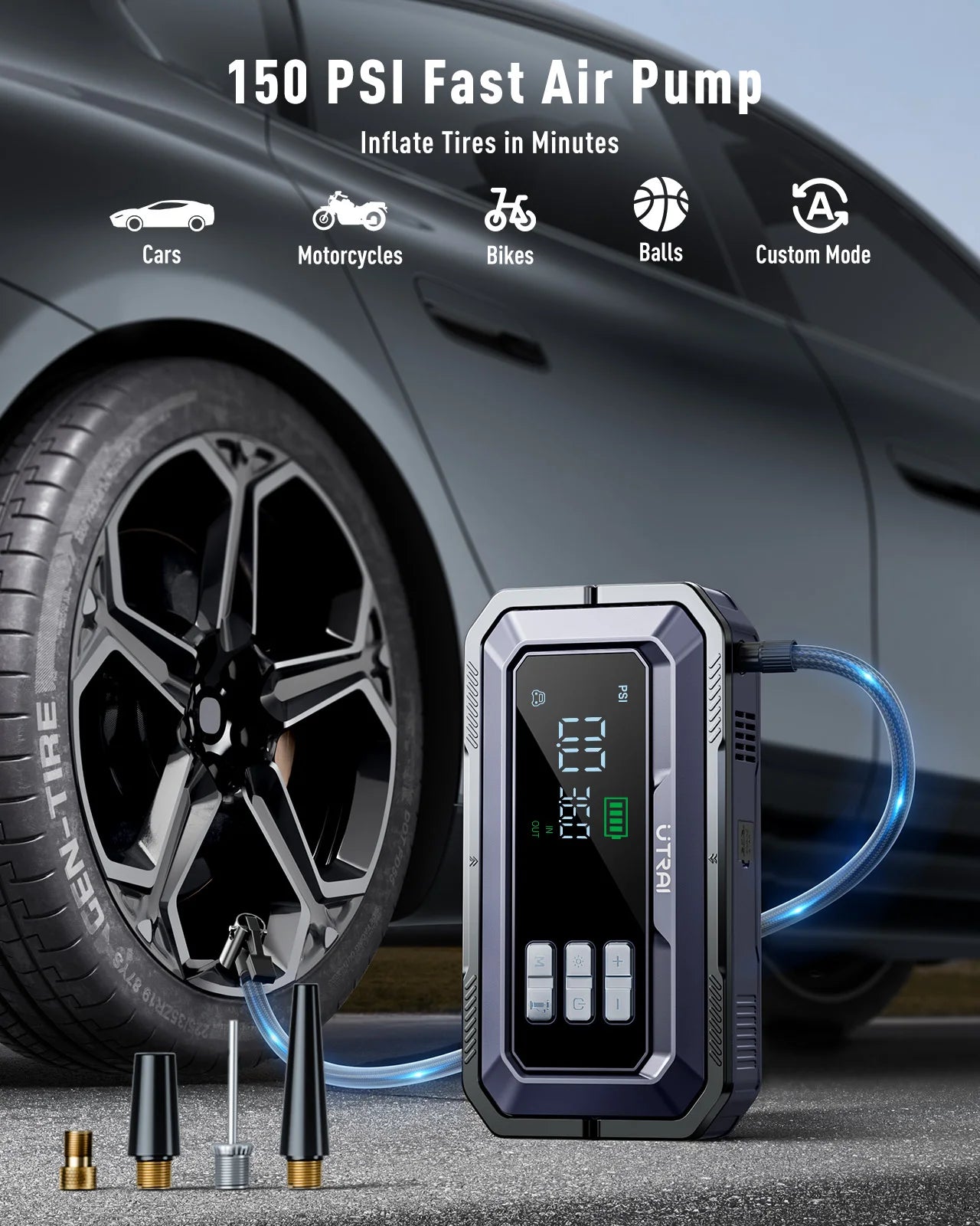 Démarreur UTRAI 7000A + Gonfleur + Diagnostic OBD