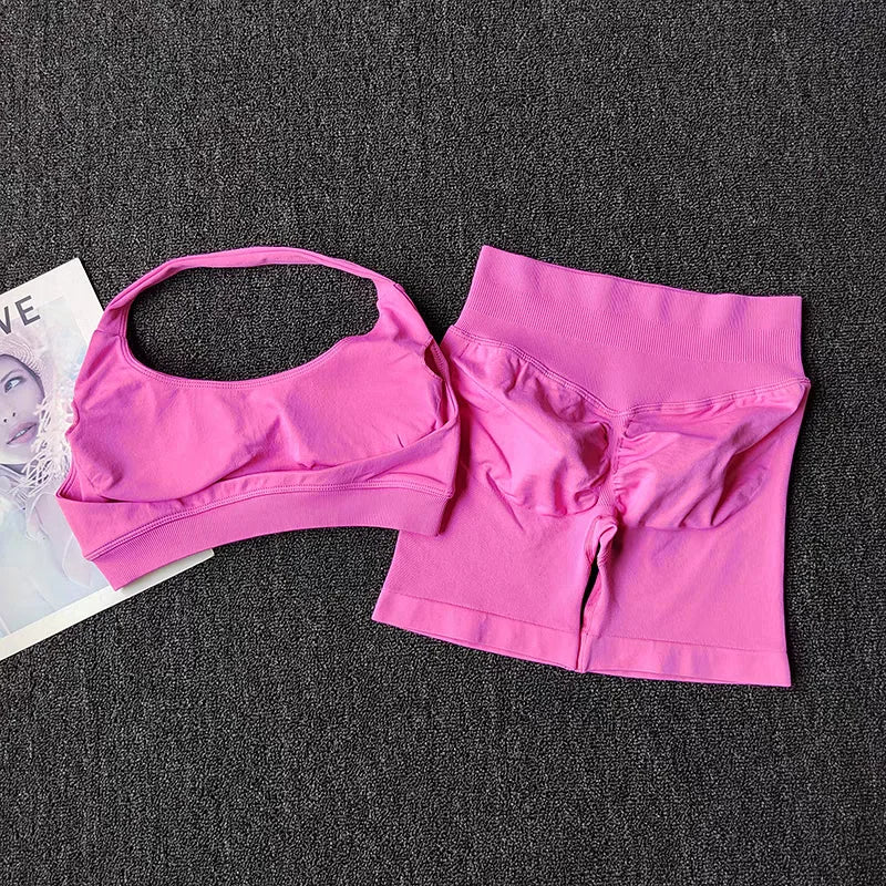Ensemble de yoga 2 pièces sans couture pour femme – vue 5