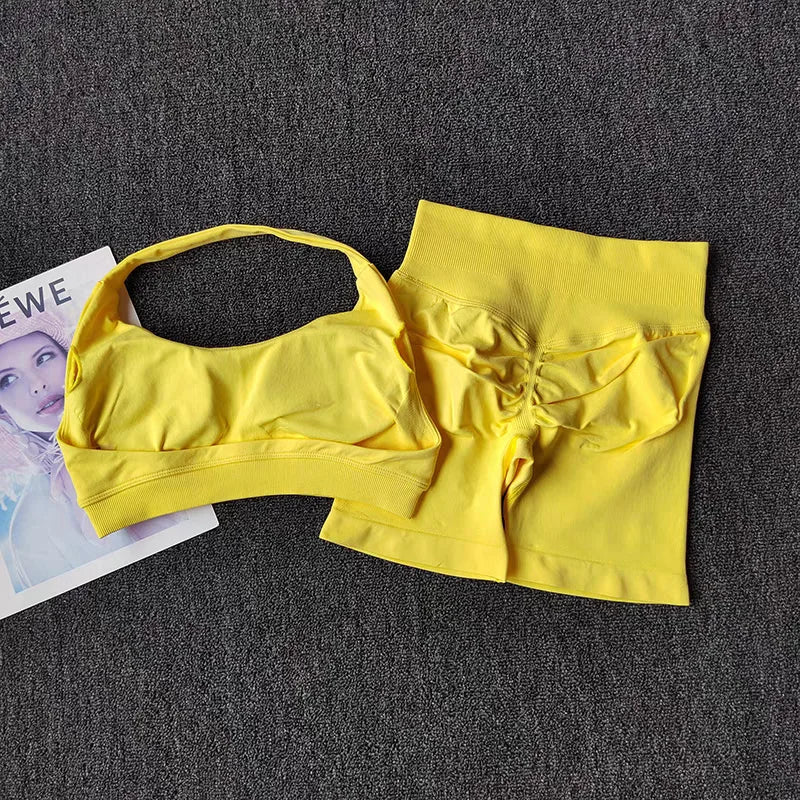 Ensemble de yoga 2 pièces sans couture pour femme – vue 2