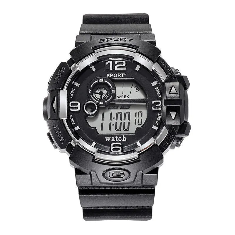 Montre digitale de sport lumineuse pour homme
