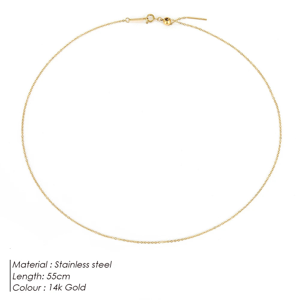 EManco Adjusta Long Layered Pendant Necklace Stainless Steel Necklace Chocker Necklaces for Women Fashion Jewelry YX26925