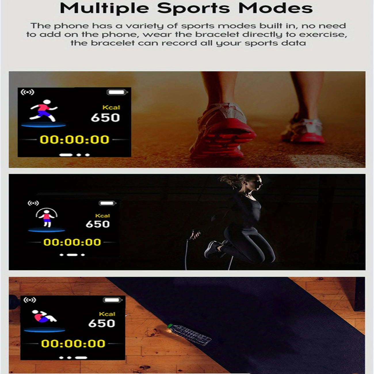 Montre connectée D13 Bluetooth sport et sommeil – vue 6