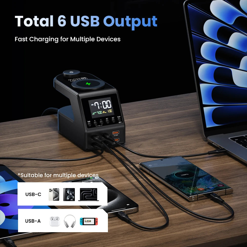 Station de charge GaN 240W USB-C multi-ports – vue 4