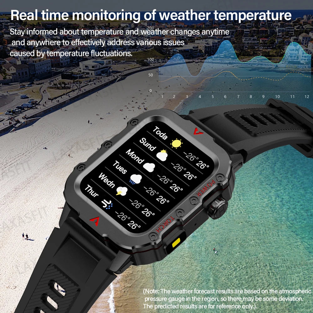 Montre connectée de sport outdoor avec lampe LED – vue 6