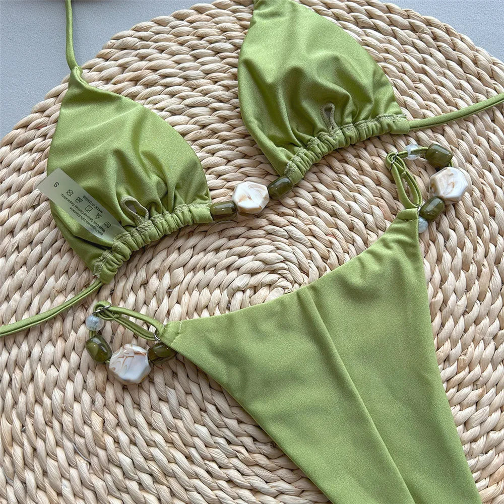 Maillot de bain bikini triangle pour femme – vue 4