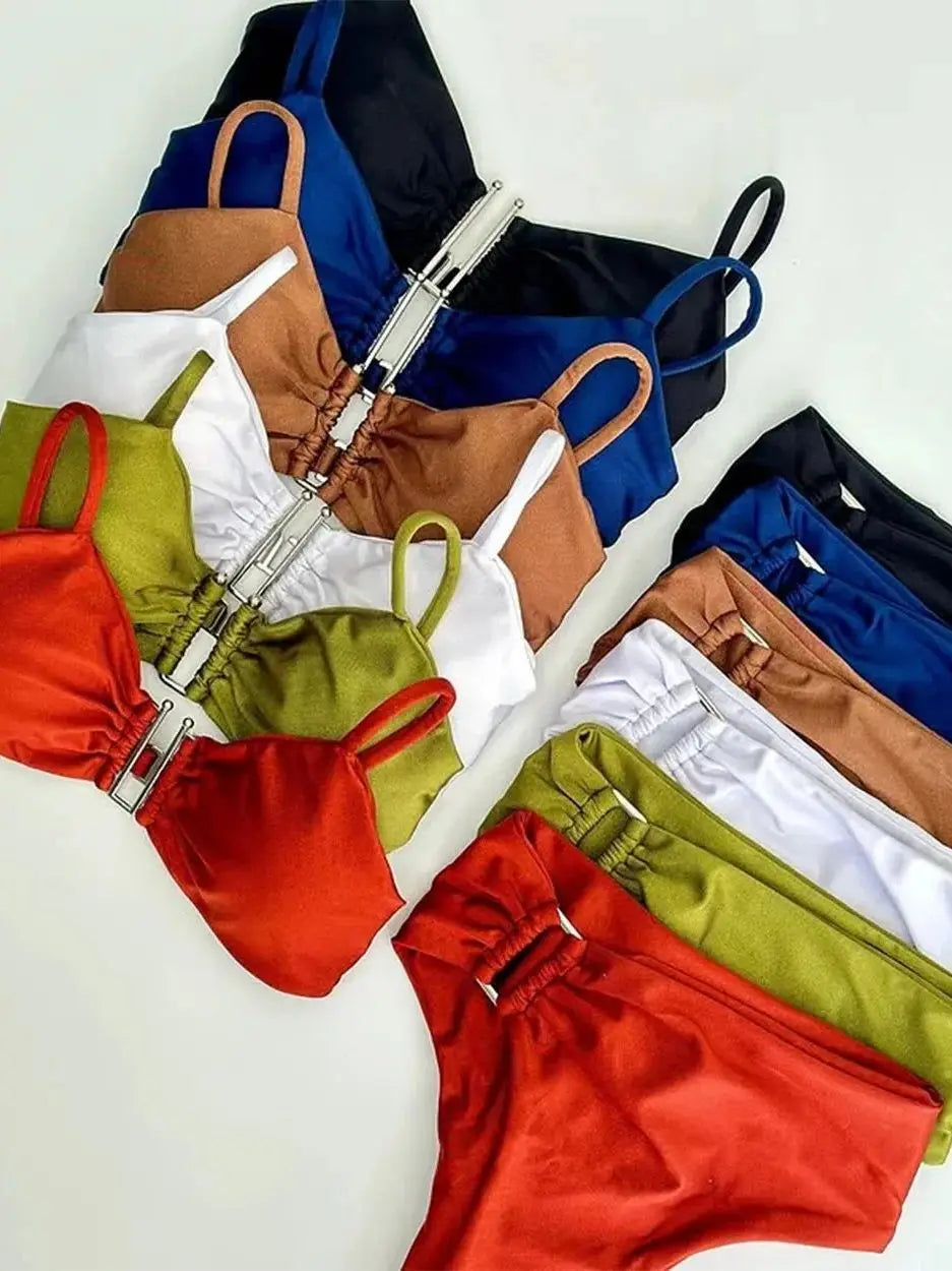 Maillot de bain bikini bandeau push-up pour femme – vue 6