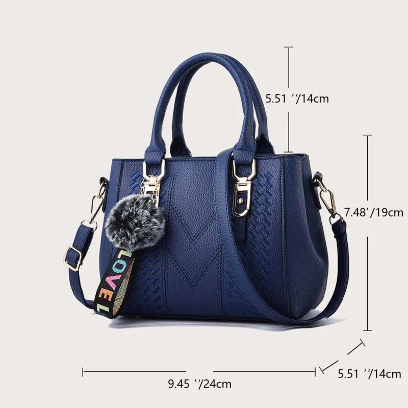 Sac bandoulière en cuir brodé pour femme – vue 6