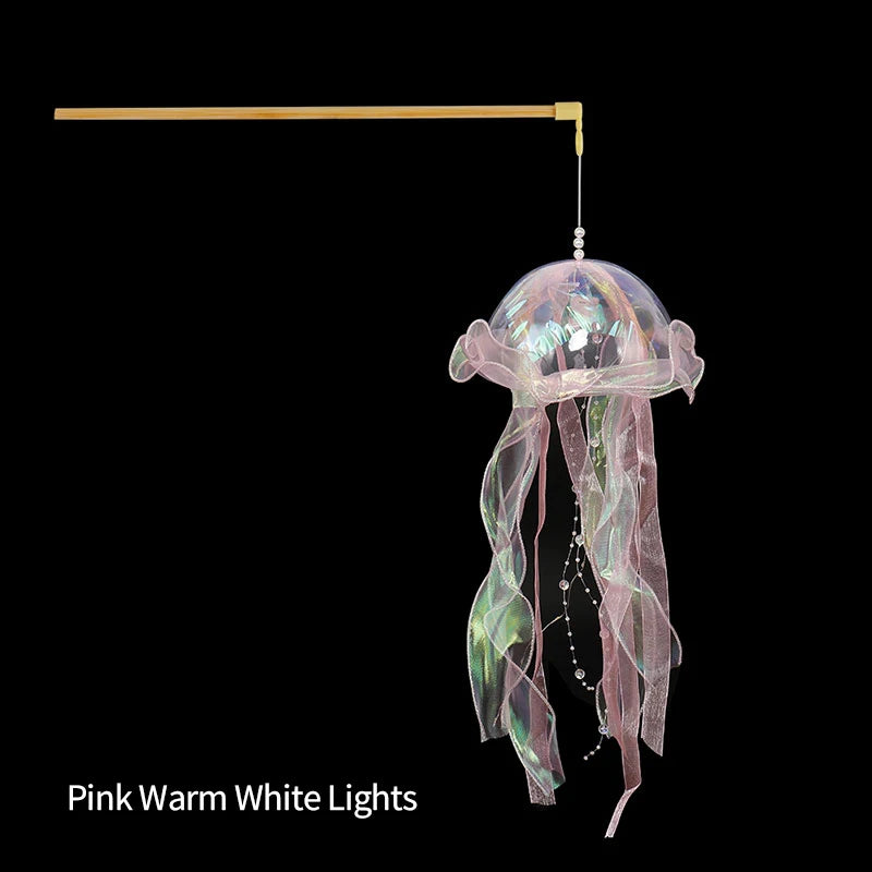 Jellyfish Night Light Lamp Portable Flower Lamp Girl Room Atmosphere Decoration Lamp, Bedroom Night Lamp, Home Decoration