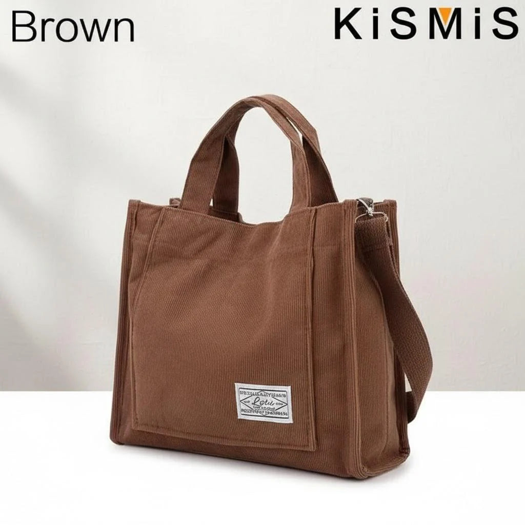 Sac bandoulière en velours côtelé pour femme – vue 7