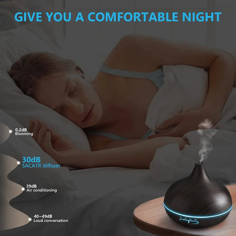 Diffuseur d'arômes USB effet bois 550 ml – vue 6