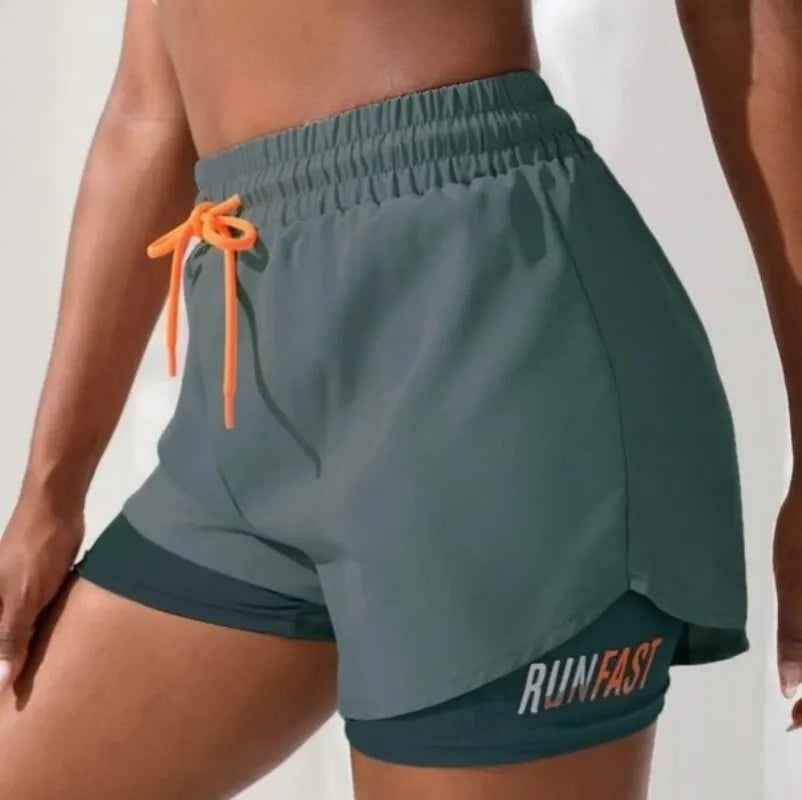 Short de yoga taille haute pour femme