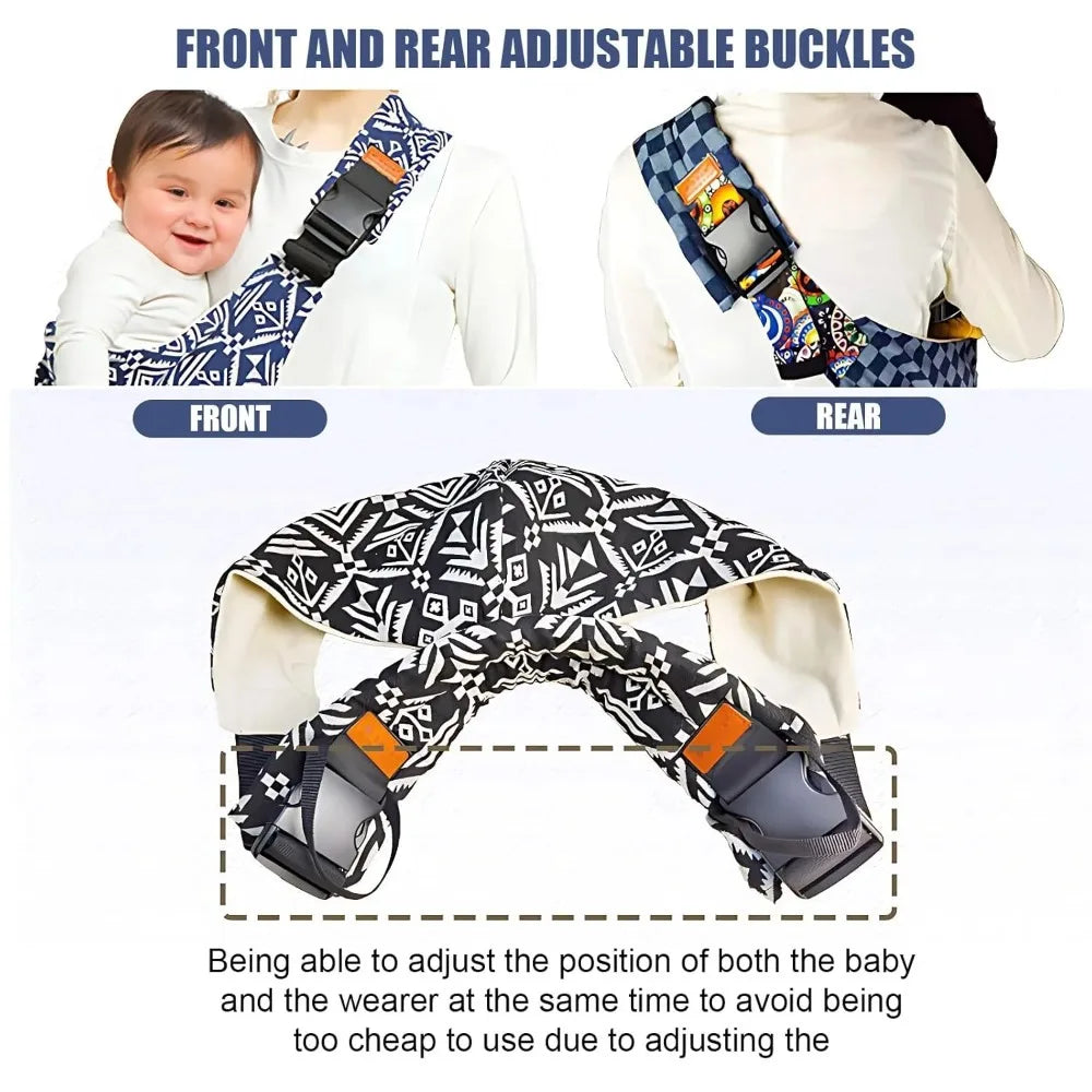 Porte-bébé écharpe croisée avec siège de hanche portable