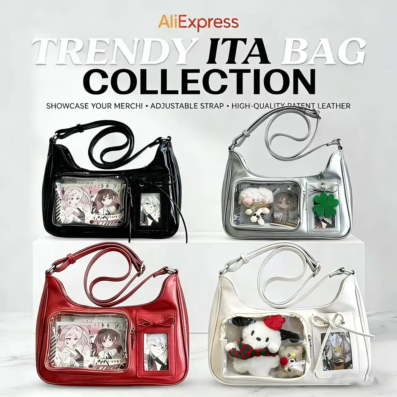 Sac bandoulière transparent ita style Y2K femme – vue 6