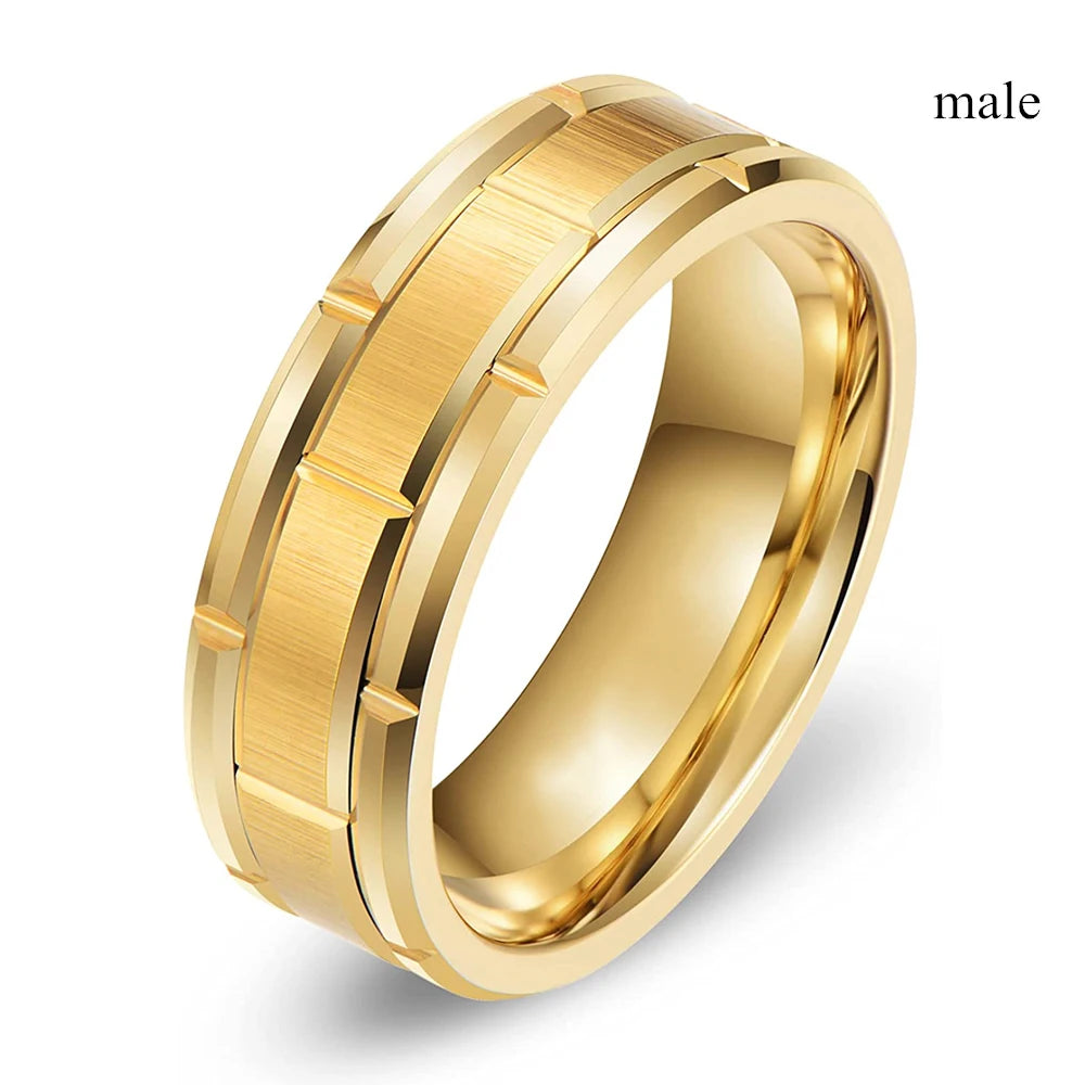 VELUROArt Set Bagues Couple Acier Inoxydable Zirconia